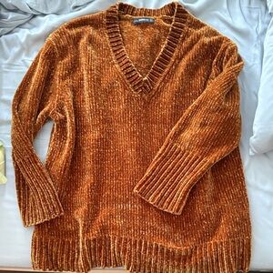 Zara V-Neck Sweater - Rich Brown